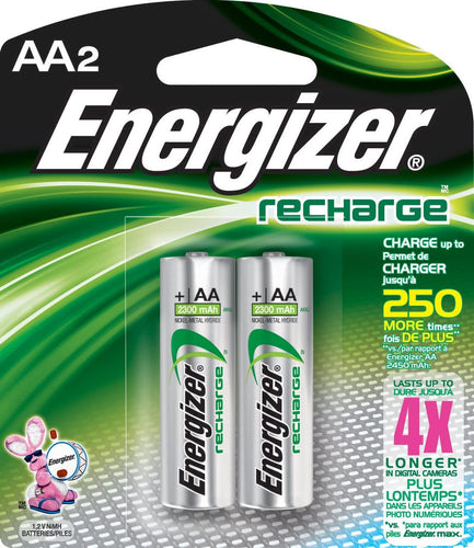Energizer NH15BP-2 AA Nickel-metal Hydride Rechargeable Battery  - 2pk