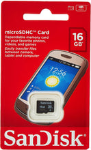 Load image into Gallery viewer, SANDISK MICROSD 16GB CLASE 4 WITH SD ADAPTER SDHC CARD
