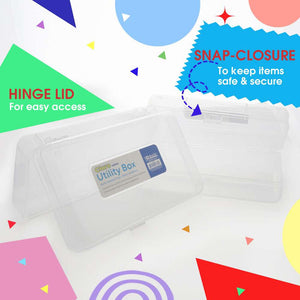 BAZIC Pencil Case Multipurpose Utility Box - Clear
