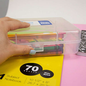 BAZIC Pencil Case Multipurpose Utility Box - Clear