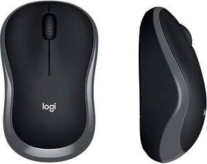 Logitech - M185 Wireless Optical Ambidextrous Mouse - Swift Gray