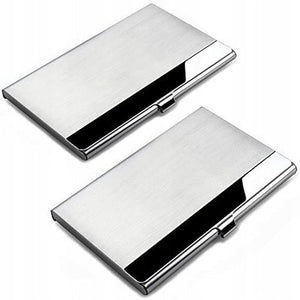 2 TONE SILVER CARD CASE