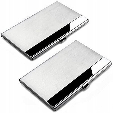 2 TONE SILVER CARD CASE