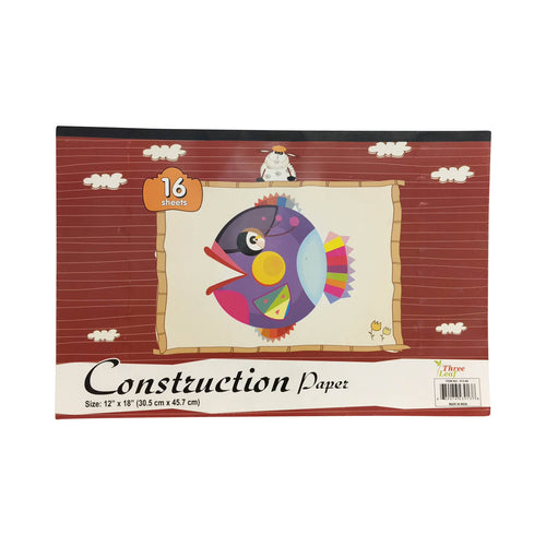 CONSTRUCTION PAPER PAD 16 SHEETS