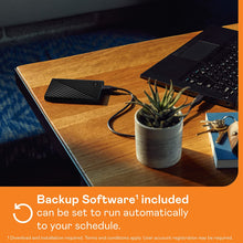Load image into Gallery viewer, WD MY PASSPORT HARD DRIVE ENCRYPTED 1 TB EXTERNAL PORTABLE USB 3.2 GEN 256 BIT BLACK