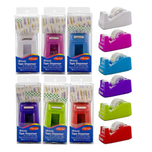 Load image into Gallery viewer, BAZIC Mini 1&quot; Core Desktop Tape Dispenser w/ (3) 3/4&quot; x 600&quot; Tape Refill