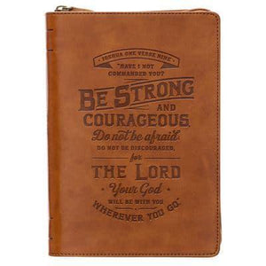 JOURNAL CLASSIC ZIP BE STRONG & COURAGEOUS JOSHUA 1:9