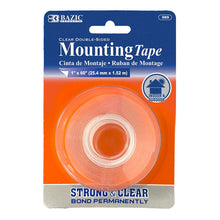 Load image into Gallery viewer, BAZIC 1&quot; X 60&quot; DOUBLE SIDED CLEAR MOUNTING TAPE