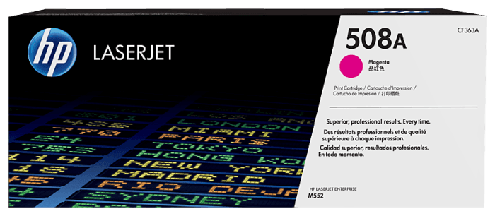 HP 508A MAGENTA LASERJET TONER CARTRIDGE