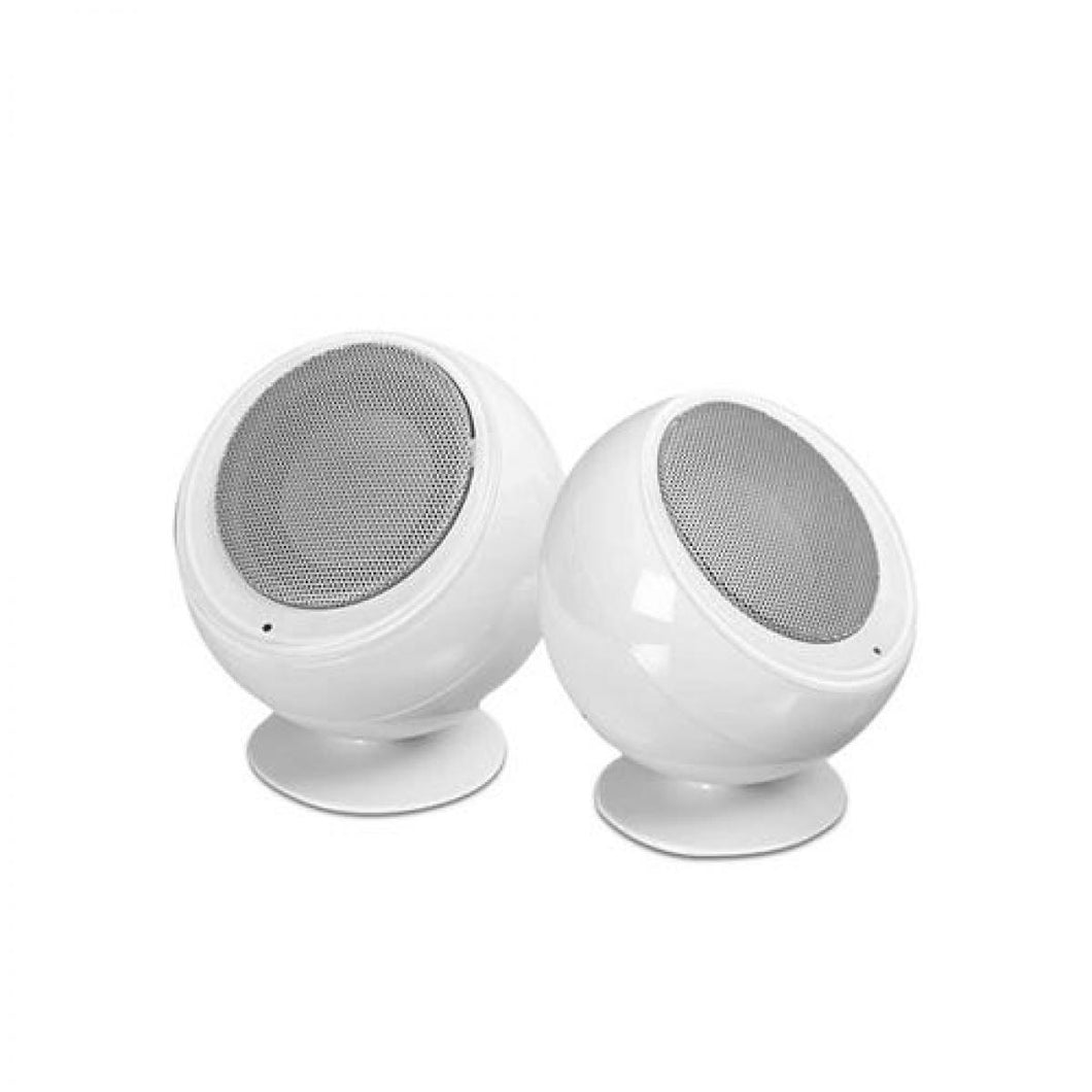 IJOY ECLIPSE WHITE PAIRING BLUETOOTH SPEAKERS WITH CARRYING CASE