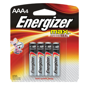ENERGIZER MAX AAA 4PK BATTERIES (12)