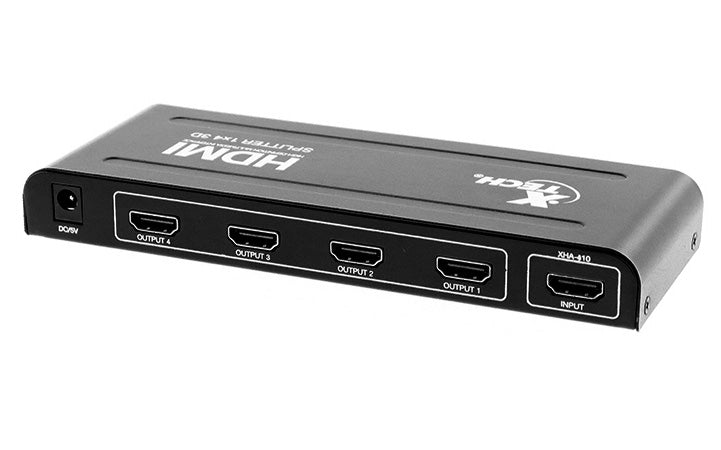 XTECH- HDMI SPLITTER - 1 INPUT TO 4 OUTPUTS
