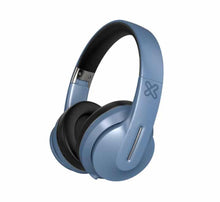 Load image into Gallery viewer, KLIPX FUNK HEADPHONES WITH MIC ON EAR BLUETOOTH WIRELESS, WIRED 3.5MM JACK BLUE