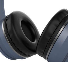 Load image into Gallery viewer, KLIPX FUNK HEADPHONES WITH MIC ON EAR BLUETOOTH WIRELESS, WIRED 3.5MM JACK BLUE