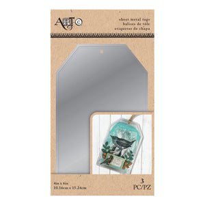 3 PIECE SHEET METAL CRAFT TAG 4" * 6"
