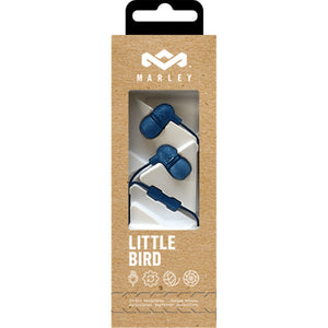 Marley Little Bird In-Ear Headphones - Navy - with in-line mic