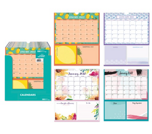 2022 SPIRAL CALENDAR w/NOTES & SHOPPING LIST