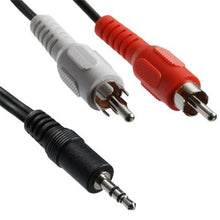 Load image into Gallery viewer, AUDIO CABLES - RCA SPLITTER CABLE FROM 3.5MM STEREO JACK TO 2 RCA MALE 1.5METER