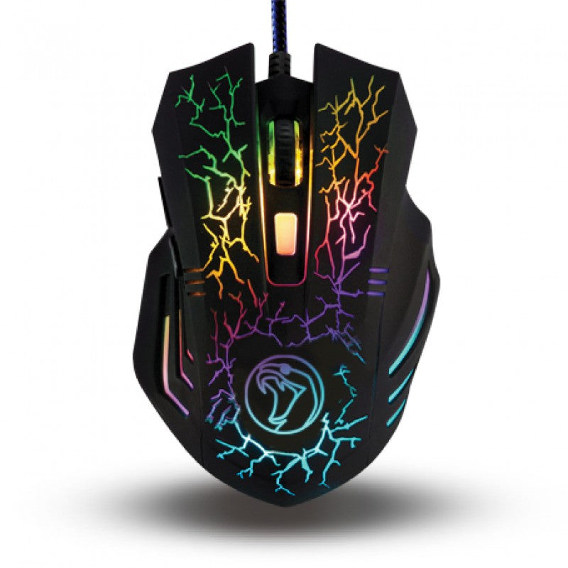 MOUSE GAME - 7 LED COLORS , 6 KEYS,  3000 FPS,  800/1200/1600/2400DPI, 1.8M