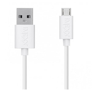 CHARGE CABLES - USB TO MICRO CABLE  WHITE  100% CU 1MTS