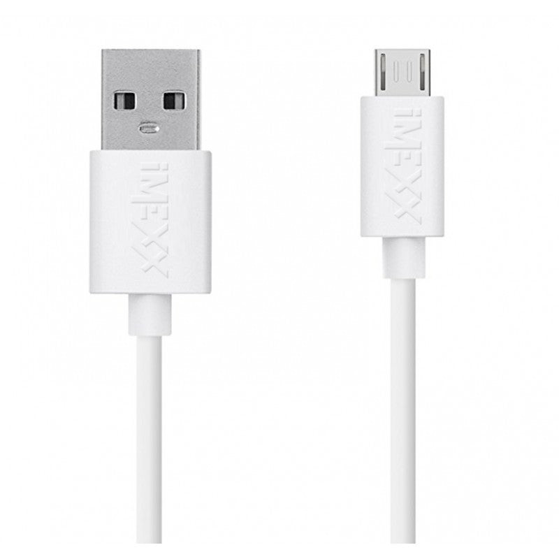 CHARGE CABLES - USB TO MICRO CABLE  WHITE  100% CU 1MTS
