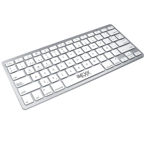 KEYBOARD BLUETOOTH - WHITE AND SILVER BT WIN /ANDROID IOS ENGLISH (10MTS)