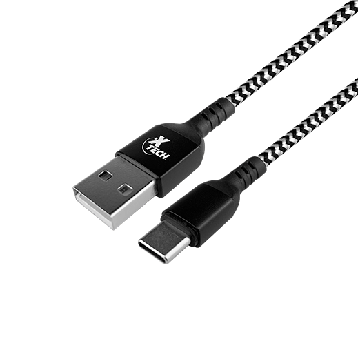 XTECH USB CABLE 4 PIN USB TYPE A -24 PIN USB-C 1.8M BLACK & WHITE