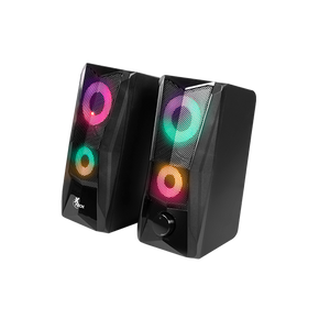 XTECH SPEAKERS 2.0 CHANNEL BLACK GAMING LED LIGHTS USB POWERED