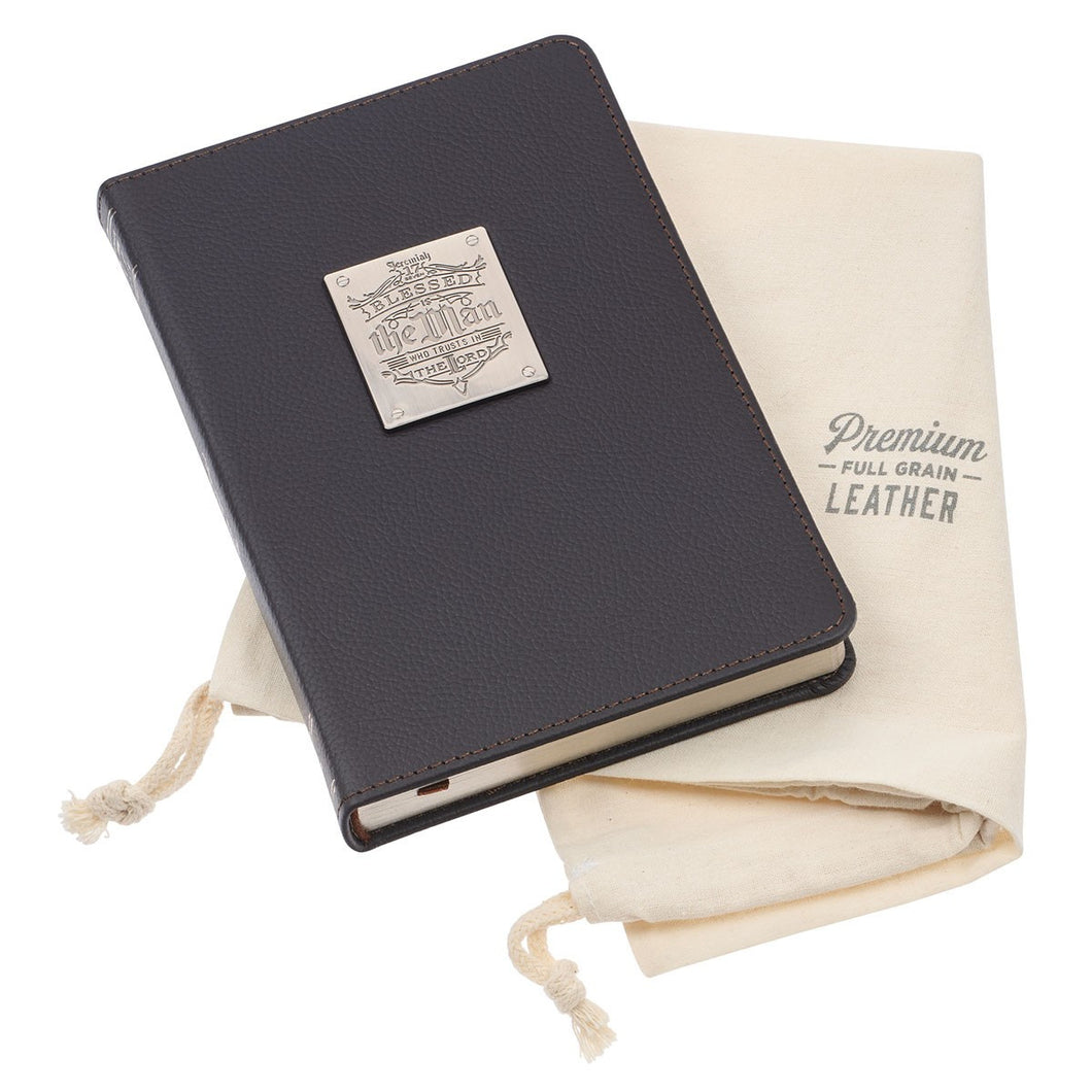 LEATHER JOURNAL BLESSED IS THE MAN