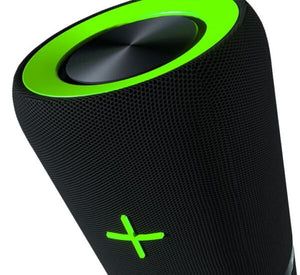 KLIPX PORT TWS AUDIO SPEAKER - BLACK WITH GREEN ACCENTS 20W - IPX7