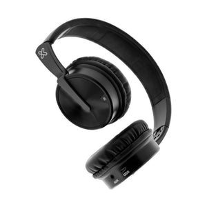 KLIPX HEADPHONE WIRELESS BT ON-EAR VOL-MIC W/POUCH BLACK
