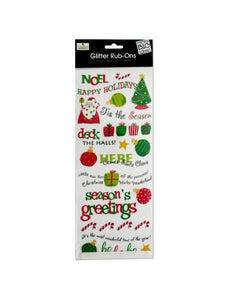 CHRISTMAS GLITTER RUB-ON TRANSFER