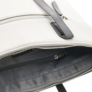 KLIPX NOTEBOOK CARRYING CASE AND HANDBAG 15.6" 1200D POLYESTER - GRAY/WHITE