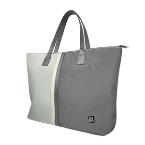 KLIPX NOTEBOOK CARRYING CASE AND HANDBAG 15.6" 1200D POLYESTER - GRAY/WHITE