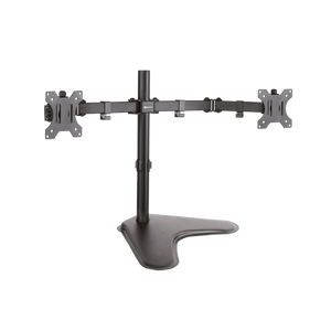 KLIPX STAND FOR 2 LCD DISPLAYS - PLASTIC, HIGH-GRADE STEEL NLACK SCREEN SIZE 13" -  32"