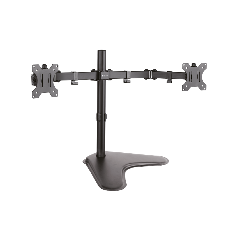 KLIPX STAND FOR 2 LCD DISPLAYS - PLASTIC, HIGH-GRADE STEEL NLACK SCREEN SIZE 13