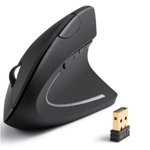 KLIPX WIRELESS VERTICAL MOUSE 2.4GHZ BLACK