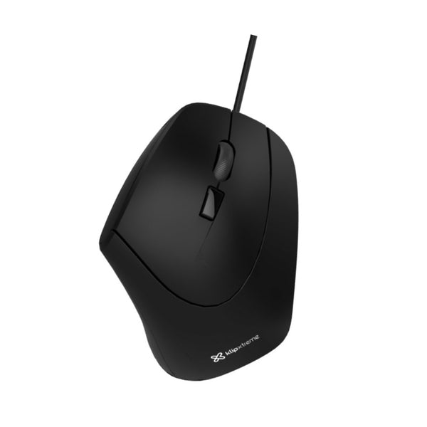 KLIPX MOUSE KROWN USB WIRED BLACK ULTRA ERGONOMIC