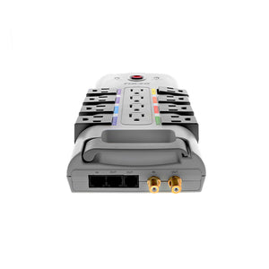 Forza Home Theater Surge Protector 12 Outlet W/ Audio/Video Rotating Power And Network/Coaxial/Telephone Protection