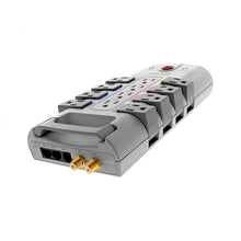 Load image into Gallery viewer, Forza Home Theater Surge Protector 12 Outlet W/ Audio/Video Rotating Power And Network/Coaxial/Telephone Protection