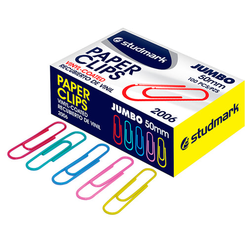 STUDMARK JUMBO COLOUR COATED PAPER CLIP