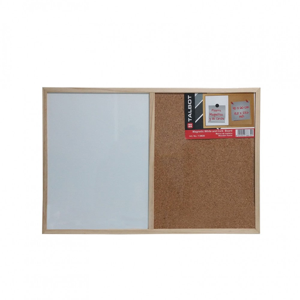 TALBOT WHITE NOTICE BOARD: 40CM X 60CM