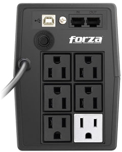 Forza SL-601UL Smart UPS 600VA/360W 120V 6-NEMA USB LCD