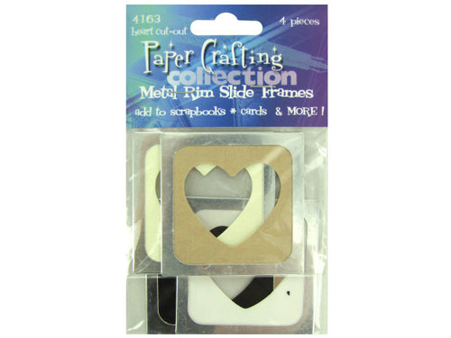 METAL RIM HEART CUT-OUT SLIDE FRAMES