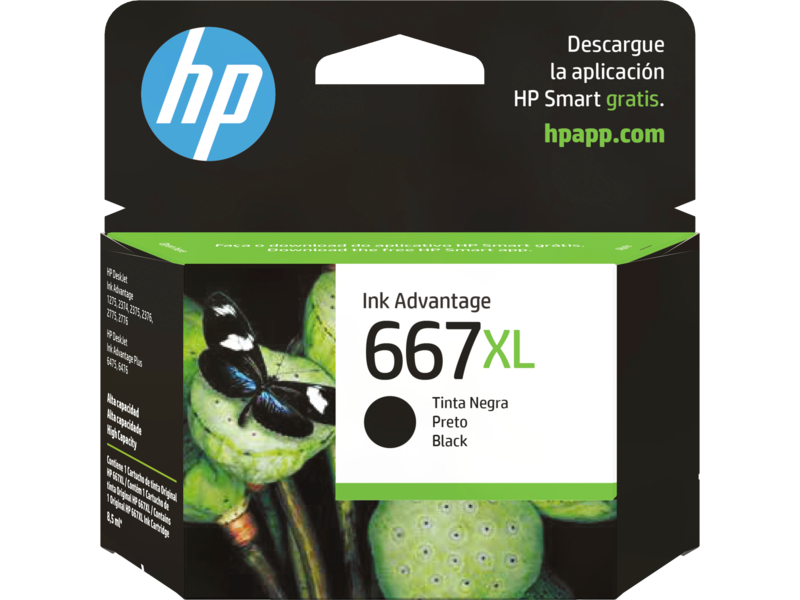 HP 667XL BLACK INK CARTRIDGE