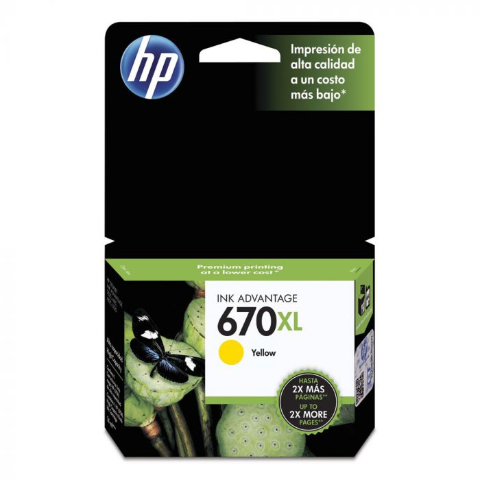 HP 670 XL YELLOW INK