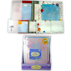 12 COUNT DELUXE 8.5" X 11" COMPUTER STATIONERY SHEETS