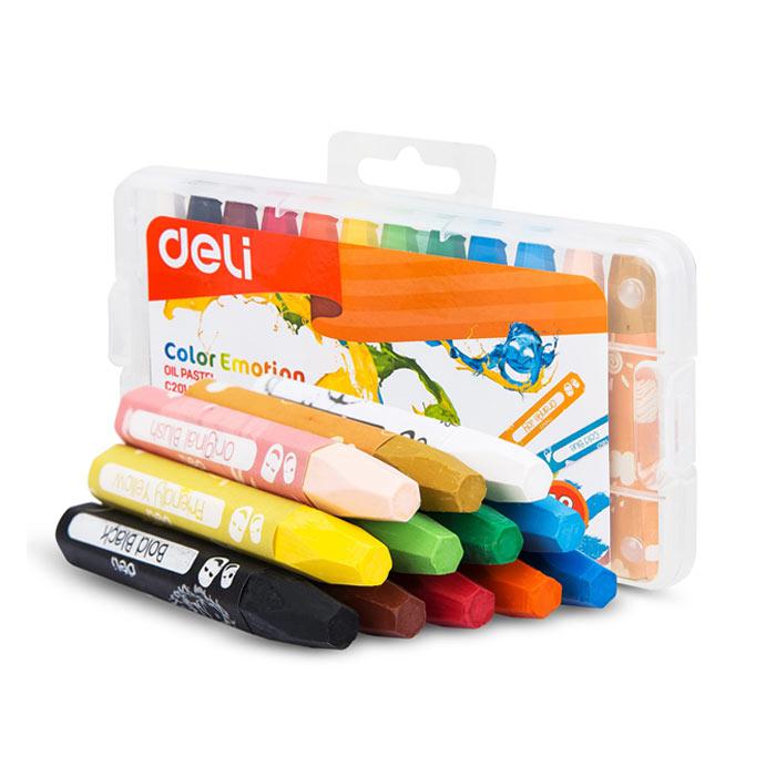 OIL PASTEL - 12COL - WASHABLE PAPER WRAPPED