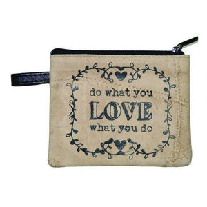 LEATHER COIN PURSE - DO WHAT YOU LOVE