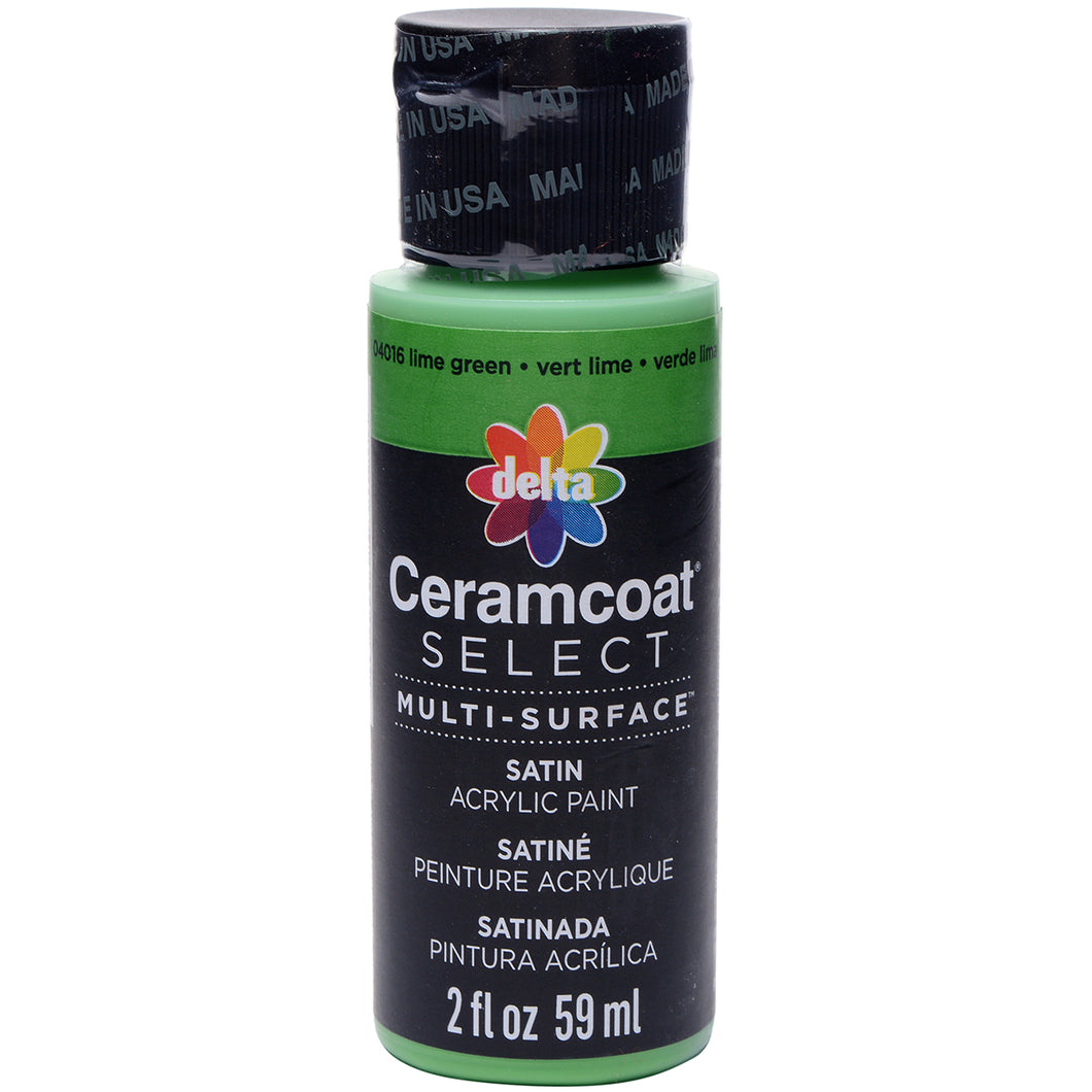 2OZ CERAMCOAT SELECT MULTI-SURFACE ACRYLIC PAINT IN LIME GREEN